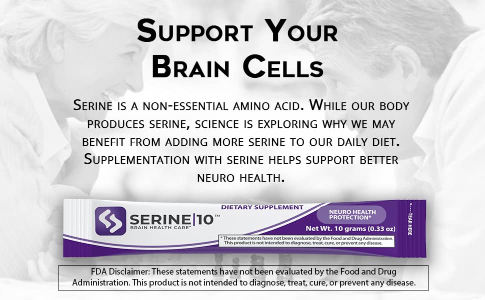 SERINE 10 L-Serine Nootropics Packets Powder, 10 Packets