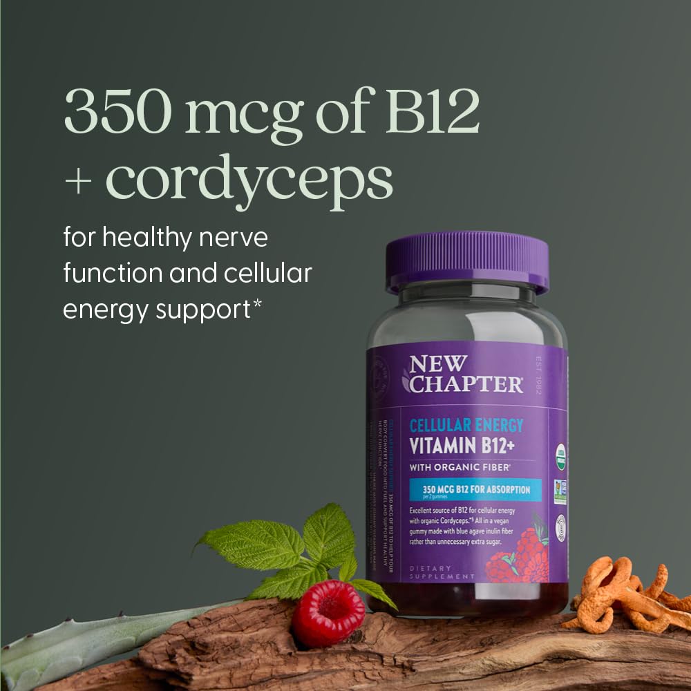 New Chapter USDA Organic Vitamin B12+ Gummies 60 Count