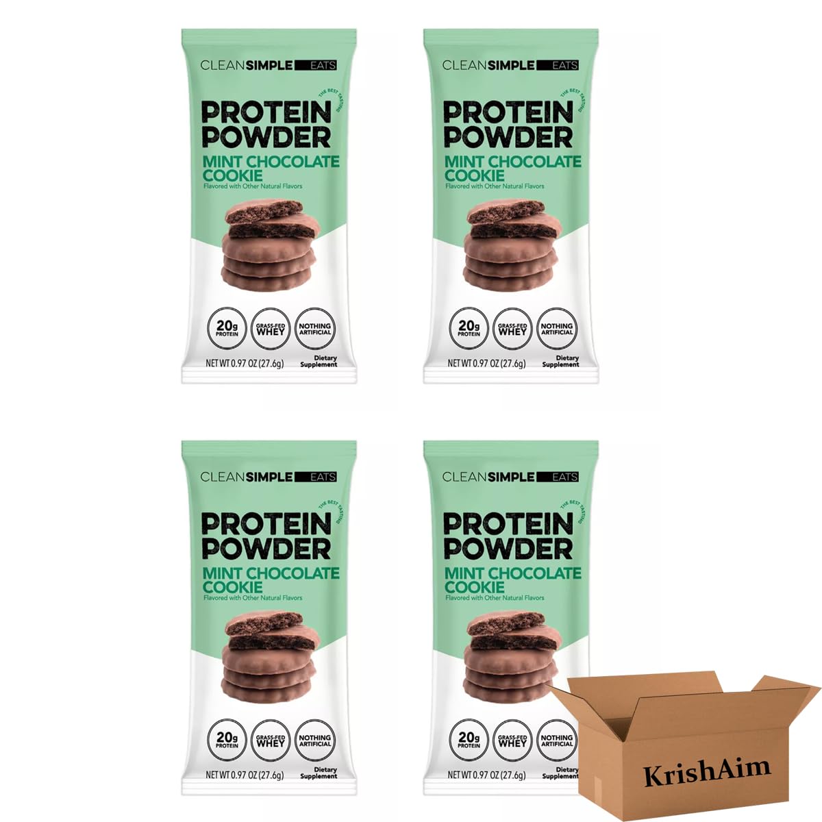Generic Clean Simple Eats Protein Powder Mint Chocolate Cookie Stick, Pack of 4