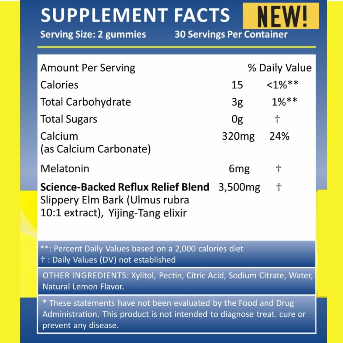 HEMPWAY Reflux Raft Antacid Gummies 60 Count