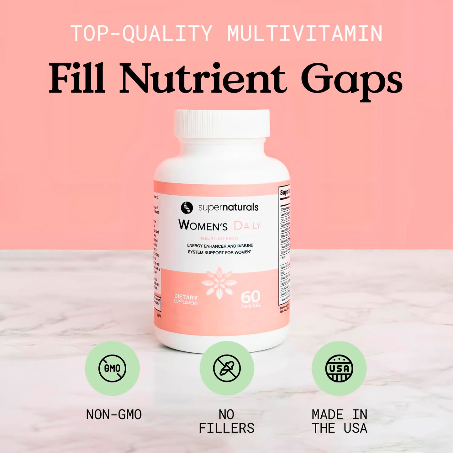 JLM NUTRITIONALS Multivitamin for Women Capsules, Immune Defense, Vegan, 60 Capsules