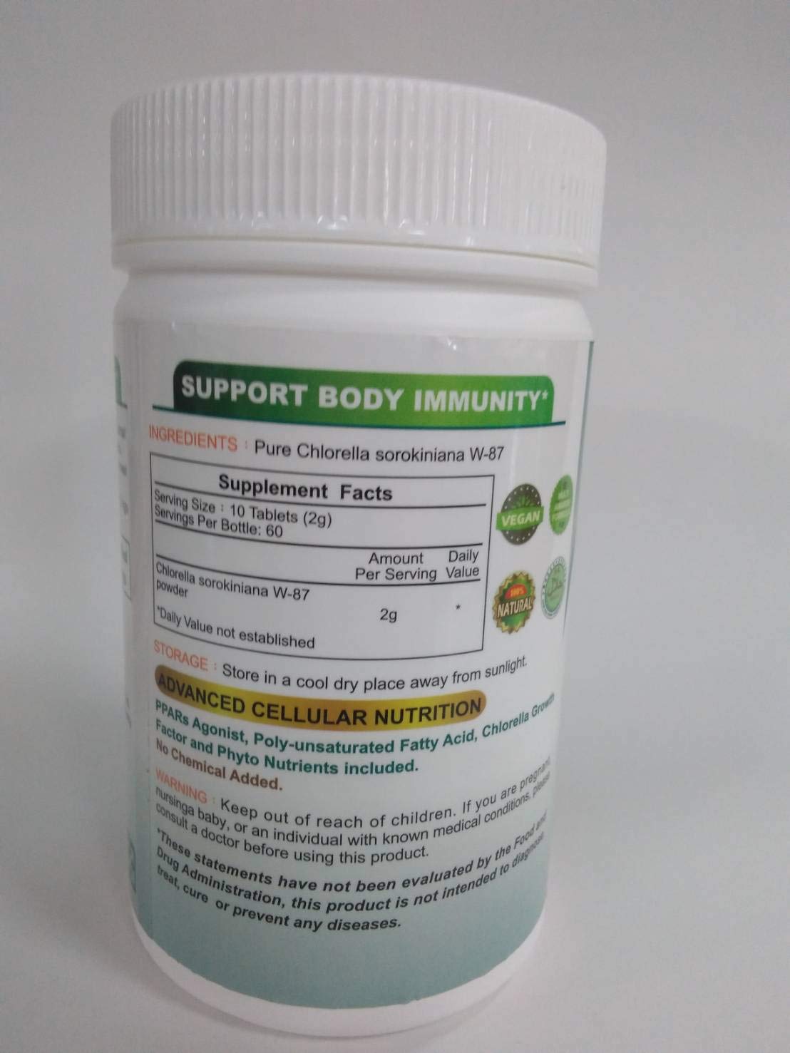 Crypto-PPARs Cryptomonadales Organic Raw Spirulina Chlorella 600 Tablets