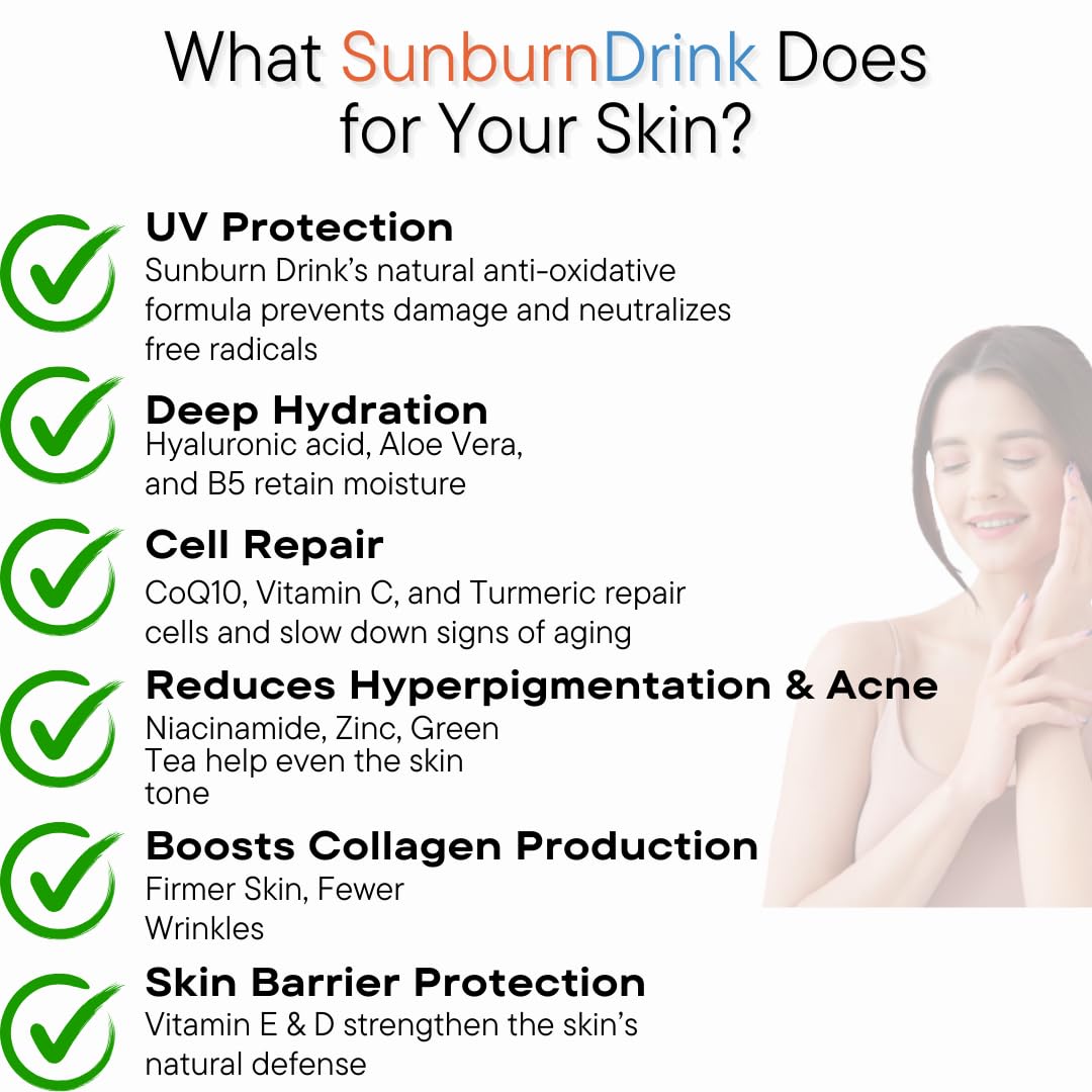 Sunburn Drink Sunburn Relief Drink Tropical Punch Paradise Powder Pack of 20