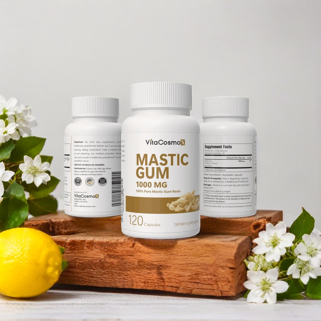 VitaCosmoX Mastic Gum Capsules, 1000 mg, 120 Capsules