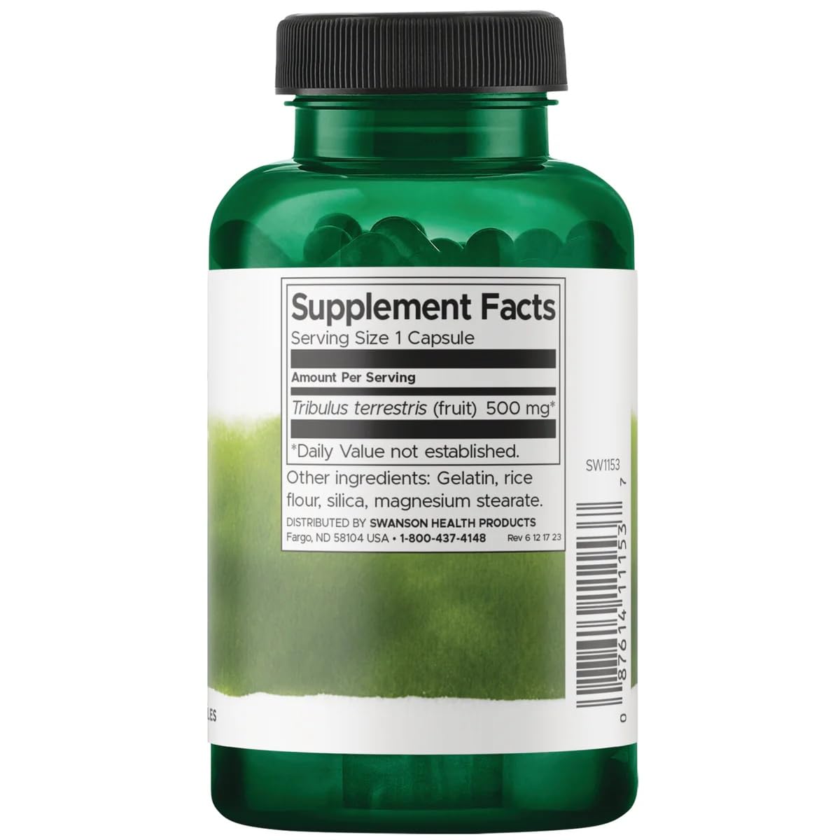 Swanson Full Spectrum Tribulus Fruit 500 mg Capsules 180