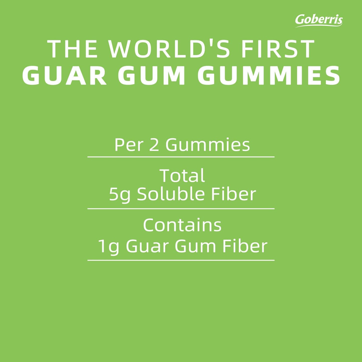 Goberris Guar Gum Fiber Gummies 60 Gummies