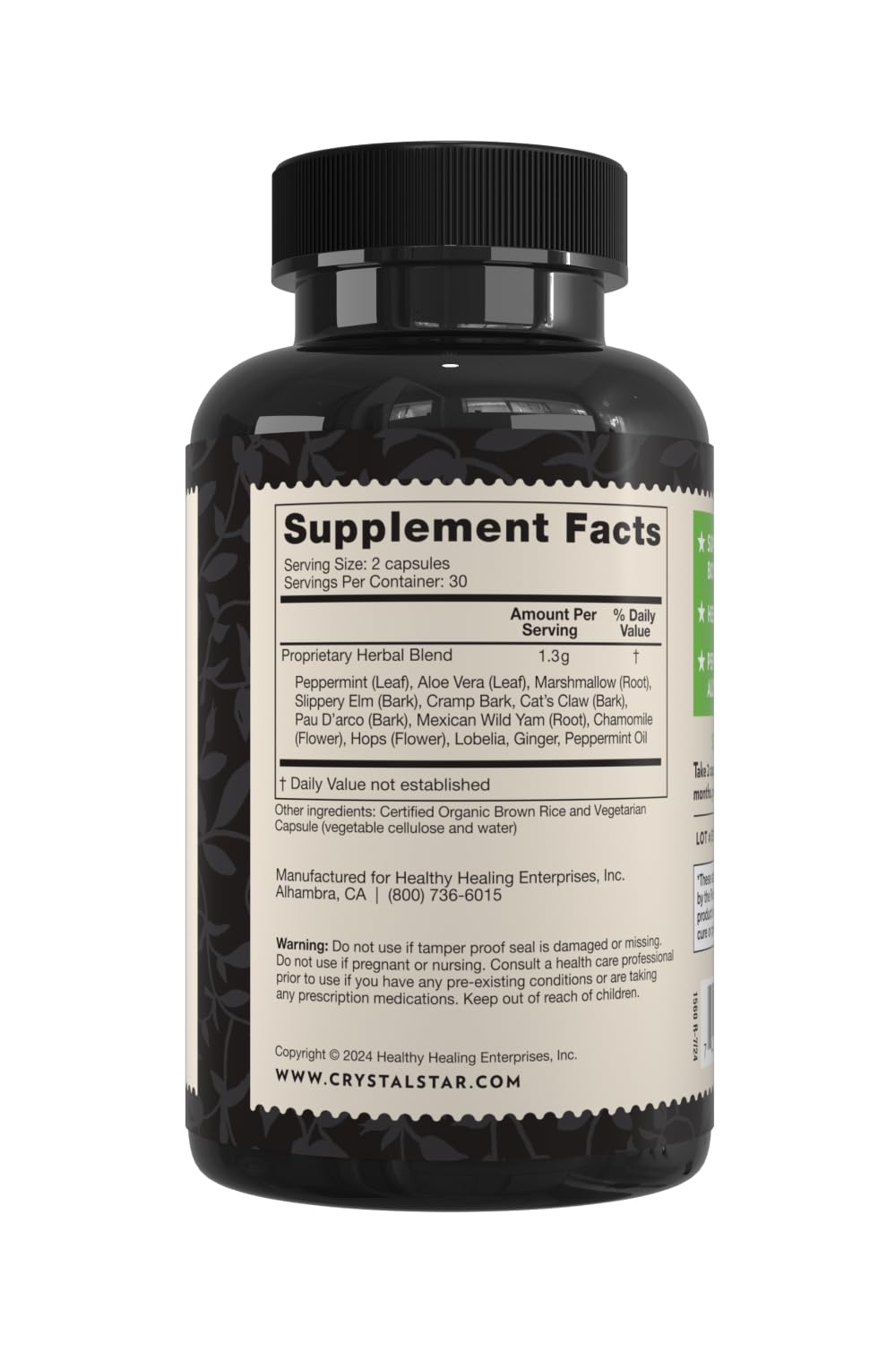 Crystal Star Digestive Support Supplement Capsule 60 Count