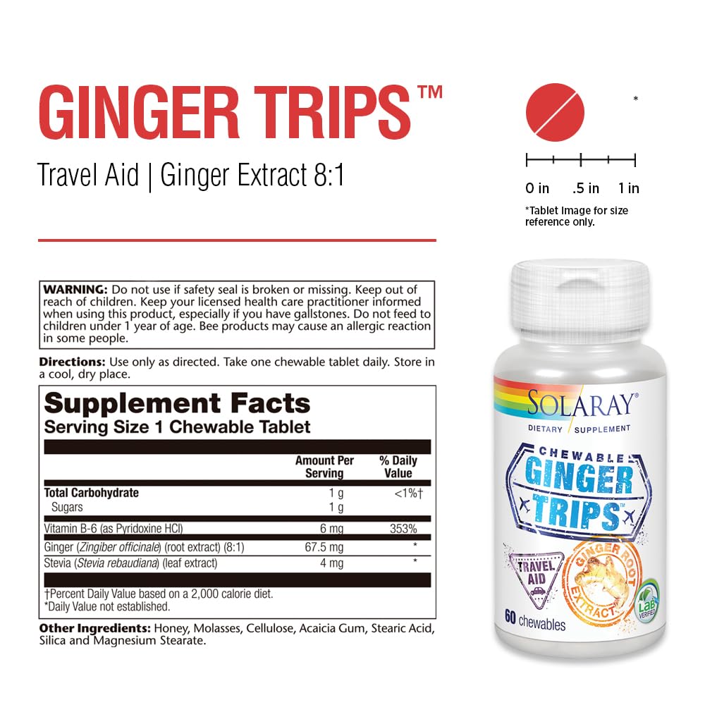 Solaray Ginger Trips 60 Tablets