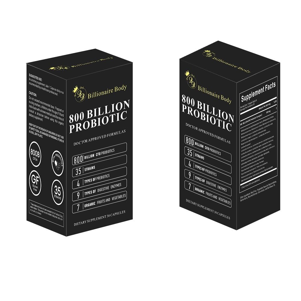 BB BILLIONAIRE BODY Probiotics for Gut Health Capsule, 30 Count