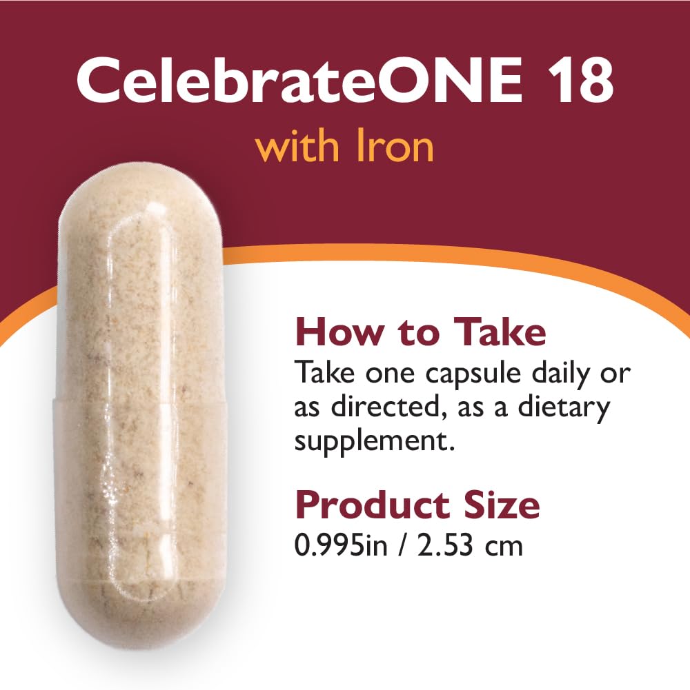 Celebrate Bariatric Supplements CelebrateONE 18mg Bariatric Multivitamin with Iron, 90 Capsules