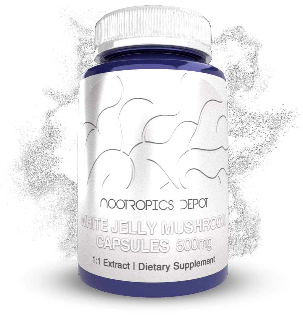 Nootropics Depot White Jelly Mushroom Capsule, 500mg, 60 Count