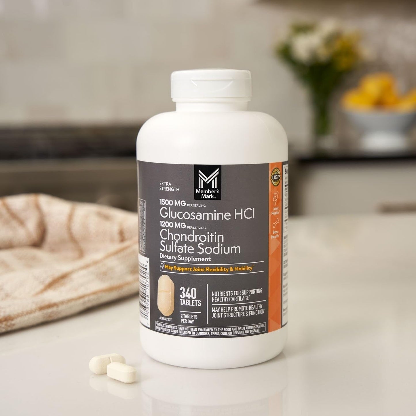 Members Mark Triple Strength Glucosamine Chondroitin 340 Tablets