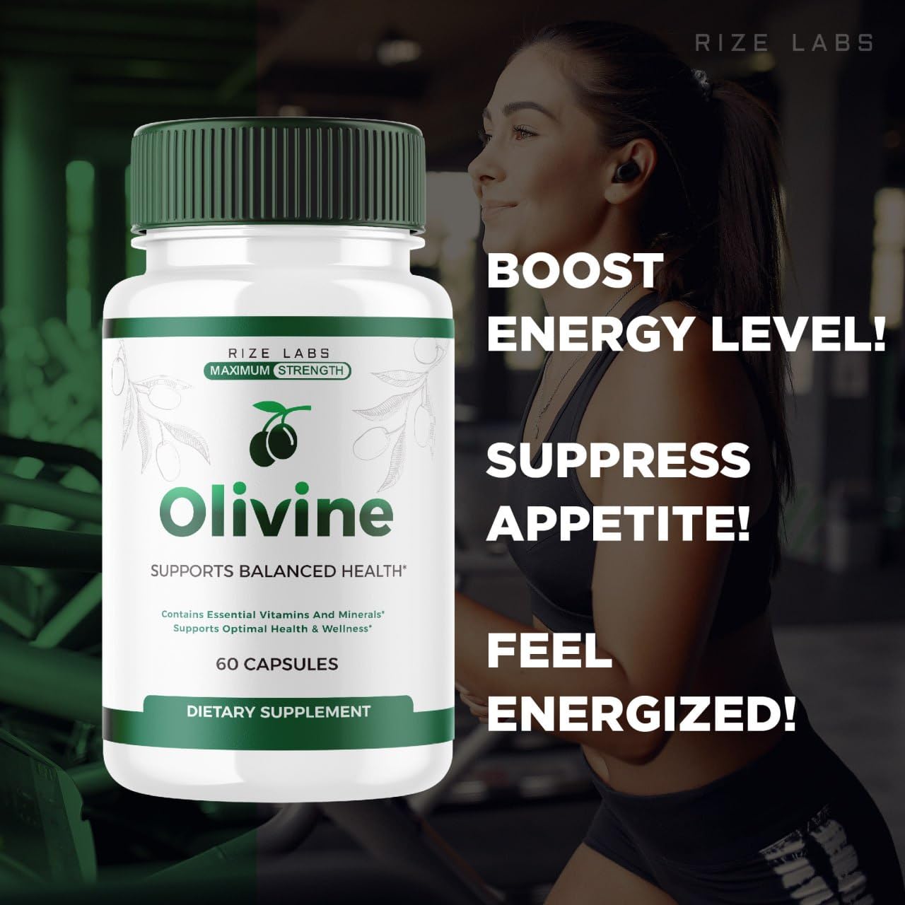 Rize Labs Olivine Weight Loss Supplement Capsules, 180 Capsules