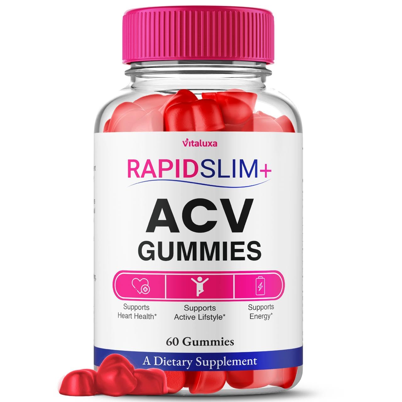Vitaluxa Rapid Slim ACV Gummies 60 Count