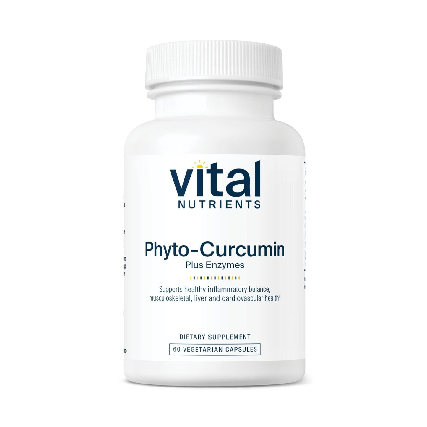 Vital Nutrients Phyto-Curcumin Plus Enzymes - Curcumin Supplements with Phytosome Extract Capsule, 60 Capsules