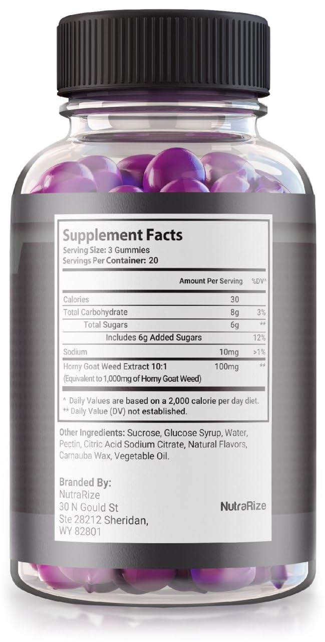 NutraRize Extreme Beast Black Gummies, 120 Gummies