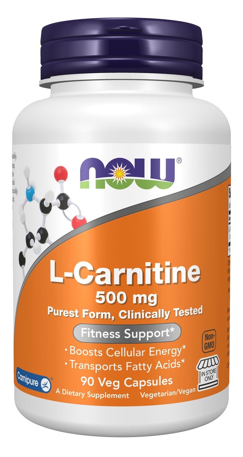 NOW Foods Carnitine 500mg VegCap 90