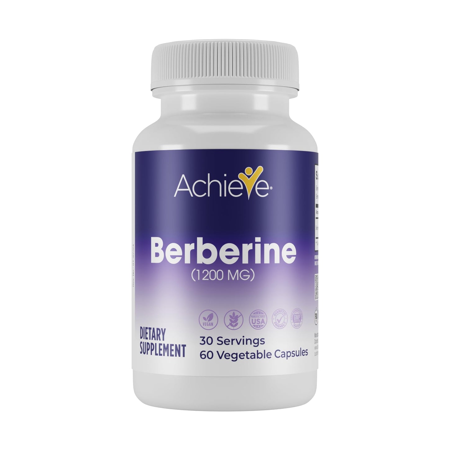Achieve Berberine 1200 mg Capsules, 60 Count