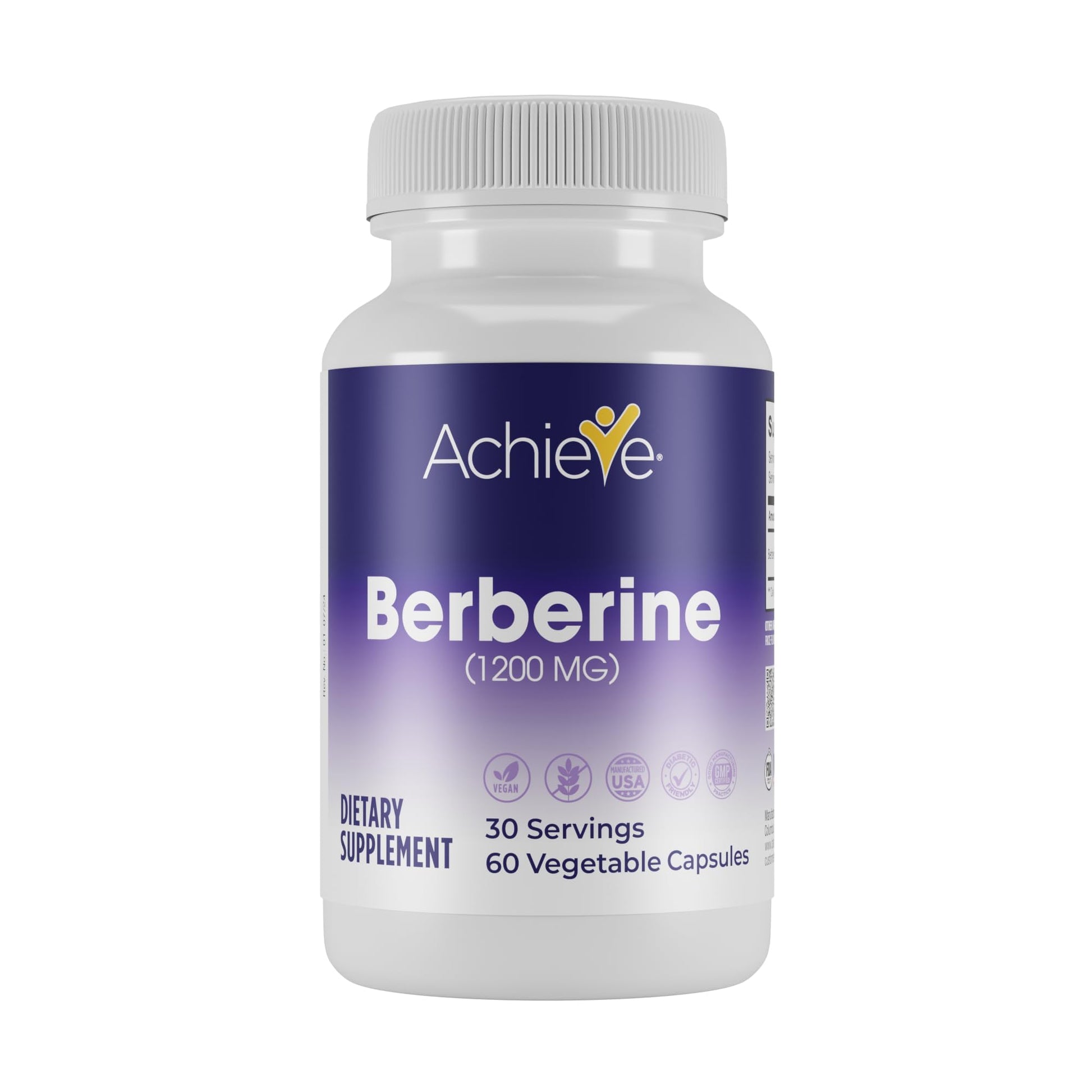 Achieve Berberine 1200 mg Capsules, 60 Count