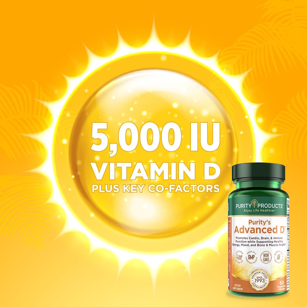 Purity Products Vitamin D3 and K2 Capsules, 60 Count