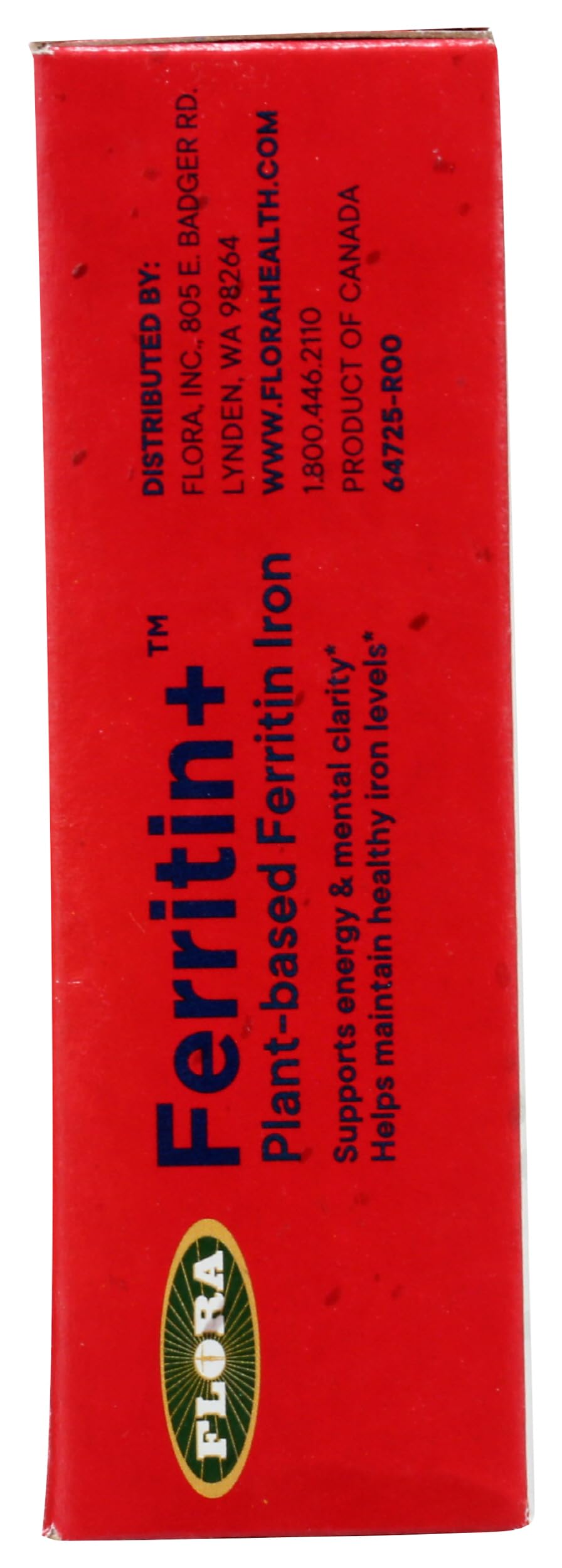 Flora Health Ferritin+ Dietary Supplement, Plant Based Ferritin Iron, Non-GMO, Gluten Free, 30 Capsules