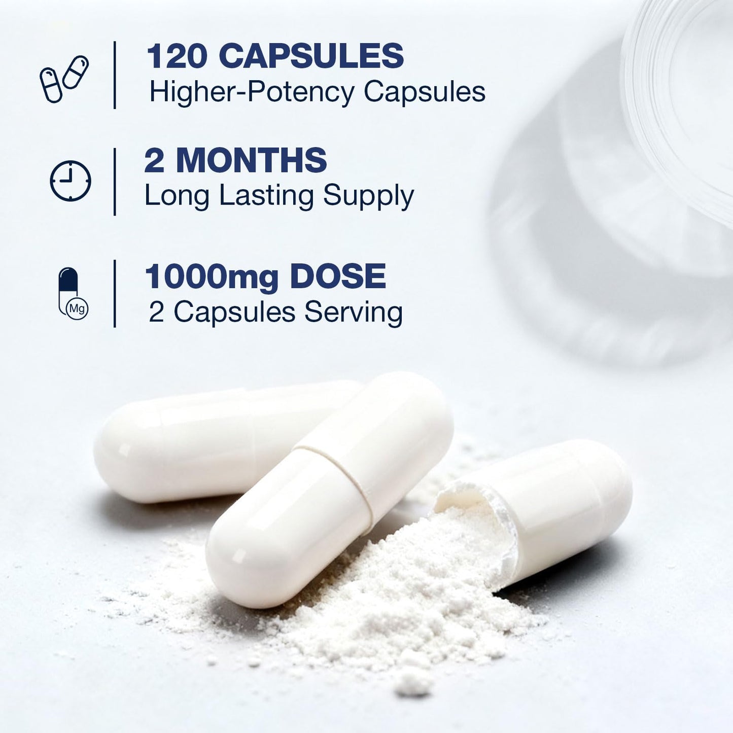NATURE TARGET Magnesium Glycinate 1000mg Capsule, 120 Capsules
