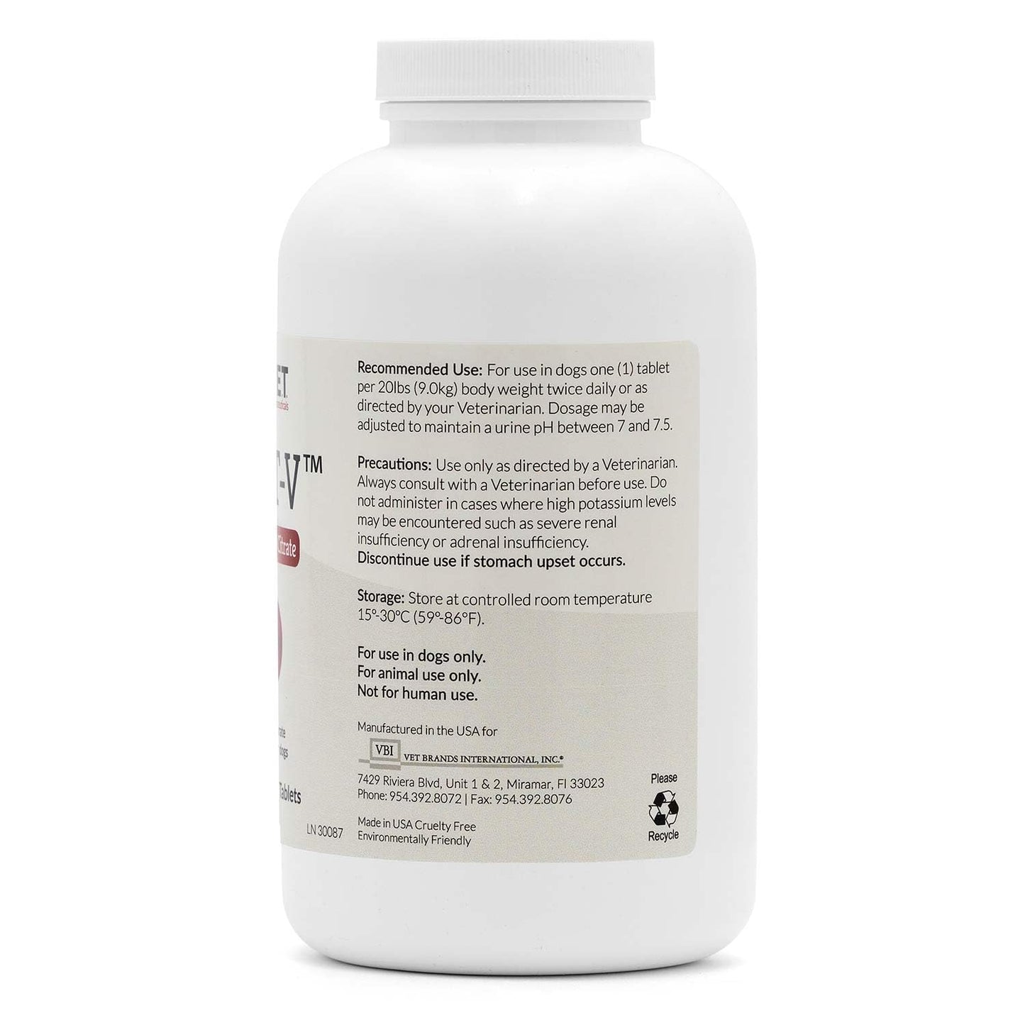 V.E.T. PHARMACEUTICALS Potassium Citrate 640mg Tablets, 100 Tablets