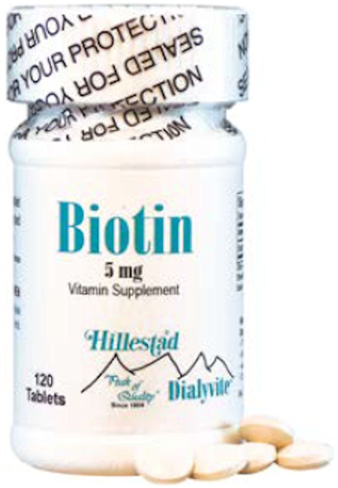 Dialyvite Biotin 5 mg Vitamin Supplement Tablet, 120 Tablets