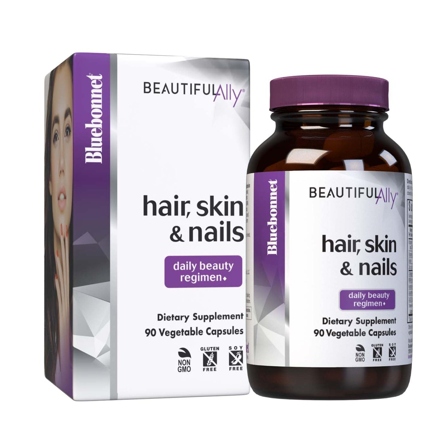 BlueBonnet Beautiful Ally Hair, Skin & Nails Hydrolyzed Collagen Capsules, 90 Count