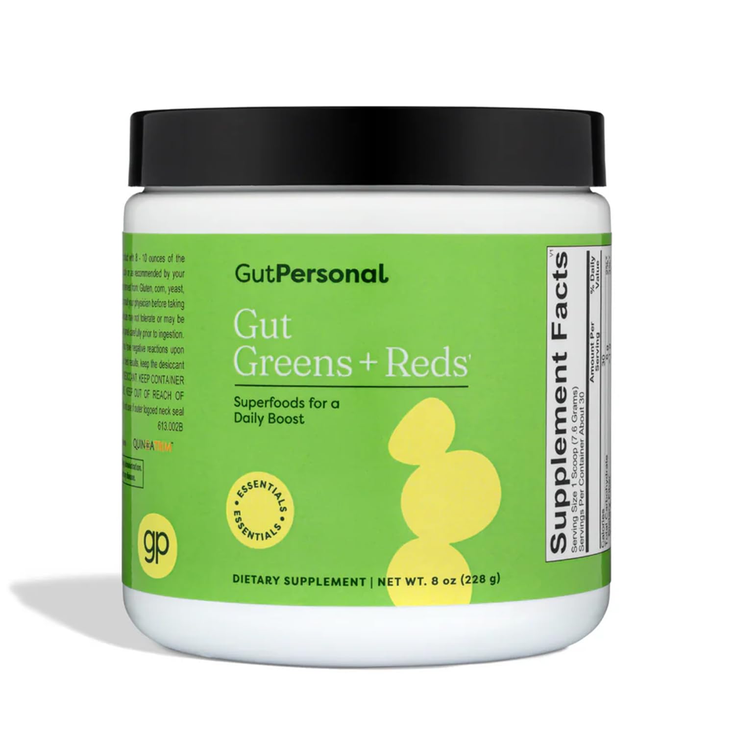 GutPersonal Gut Greens + Reds Powder 8 oz