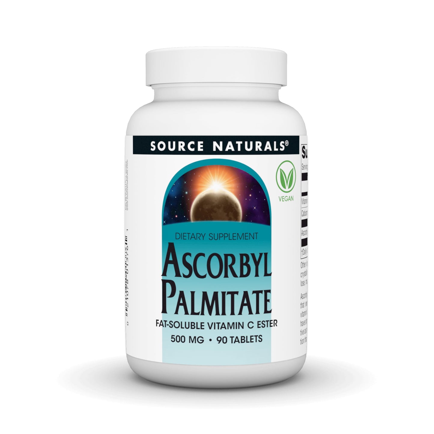 Source Naturals Ascorbyl Palmitate 500 mg Tablet, 90 Count