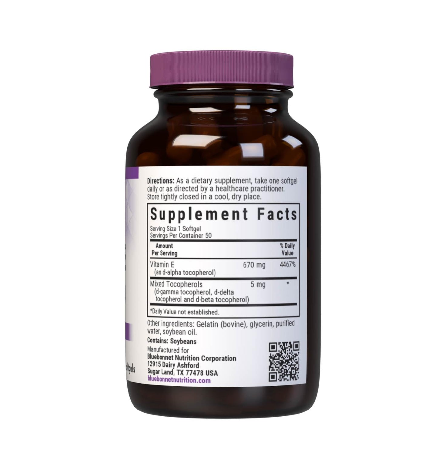 BlueBonnet Vitamin E 1000 IU Mixed Softgels, 50 Count