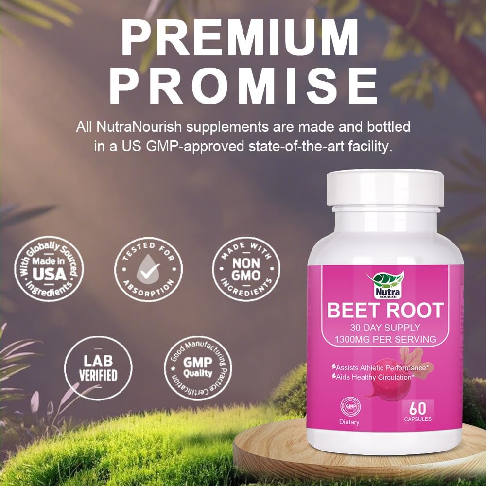 NutraNourish Organic Beet Root 60 Capsules