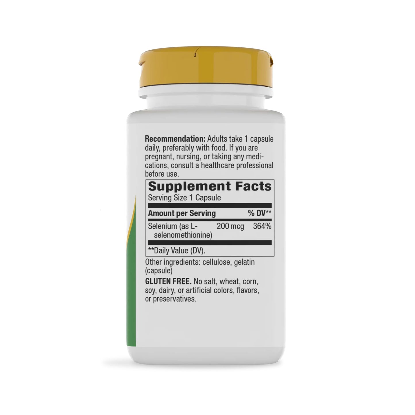 Nature's Way Selenium L-Selenomethionine Supplement for Antioxidant Support Capsules 100