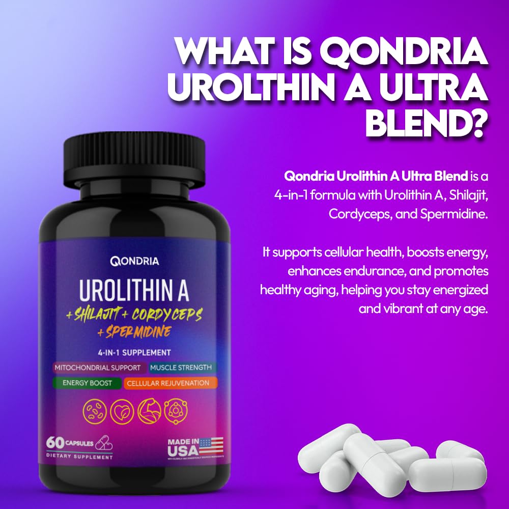 QONDRIA Urolithin A Supplement Capsule, 60 Count