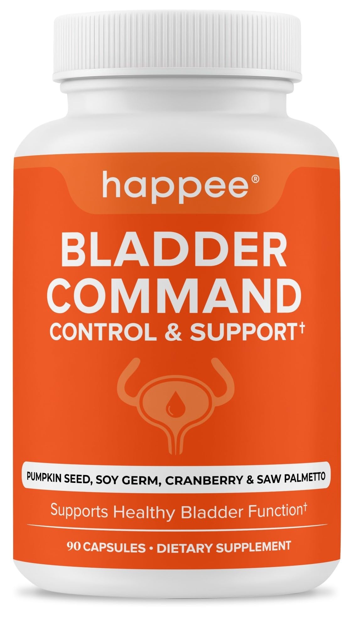 Happee Overactive Bladder Control Supplement for Women & Men Capsules 90 Count