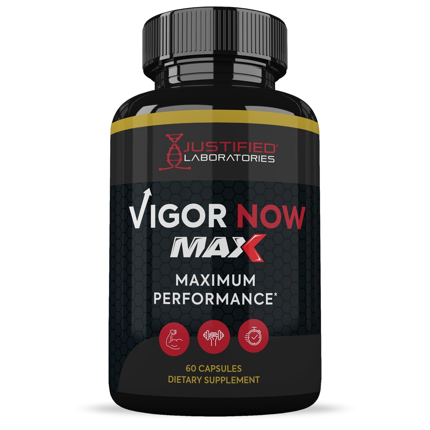 Justified Laboratories Vigor Now Max 1600MG Advanced Men's Health Formula Capsules, 120 Capsules