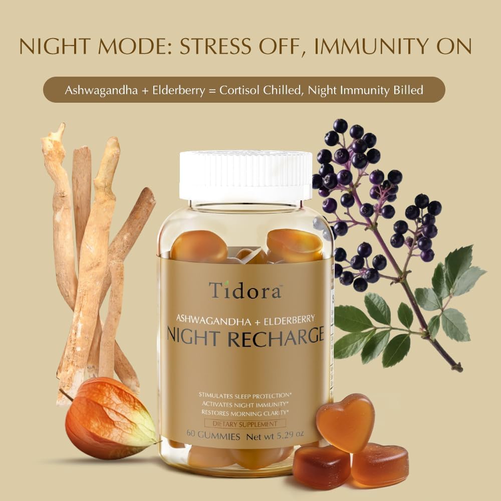 Tídora Nighttime Hydration Natural Sleep Gummies, 60 Count