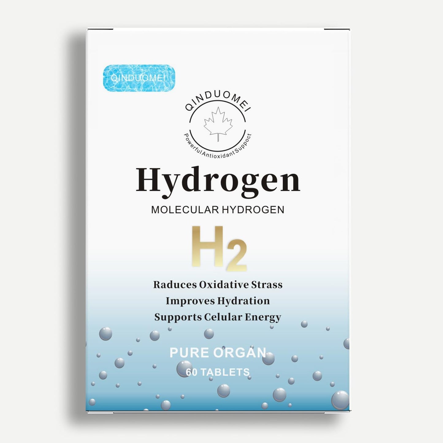 QINDUOMEI Hydrogen Water Tablets H2 Molecular Tabs, 60 Tablets