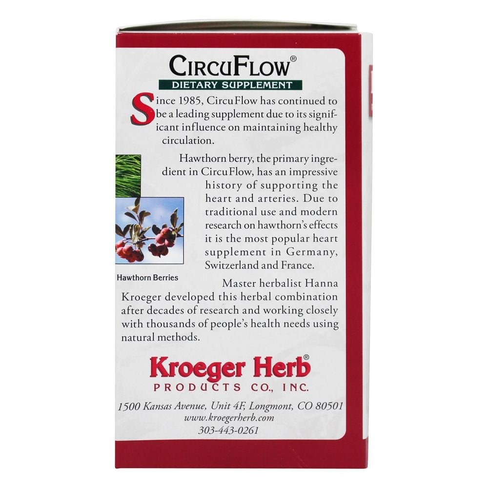 Kroeger Herb Products Circuflow Capsules 270 Count