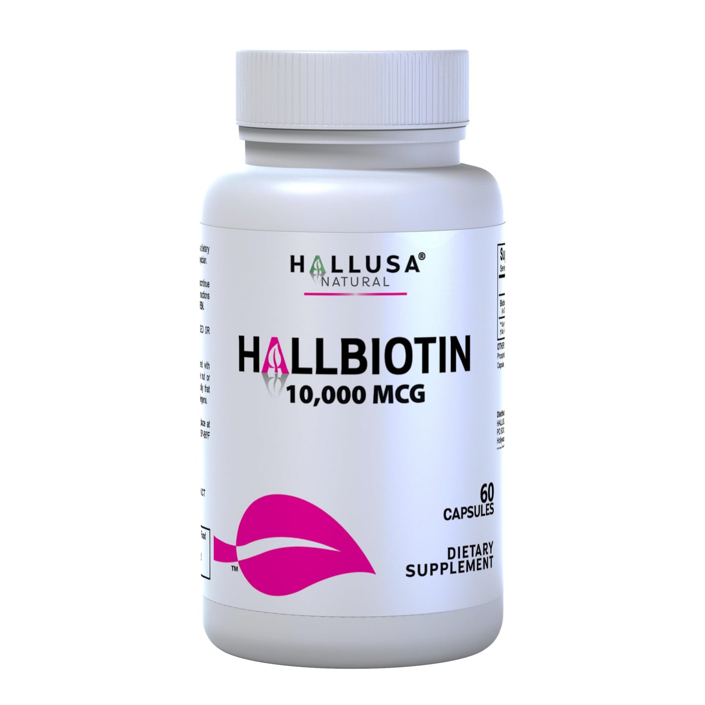 Hallusa Natural Biotin 10,000mcg Capsules, 60 Count