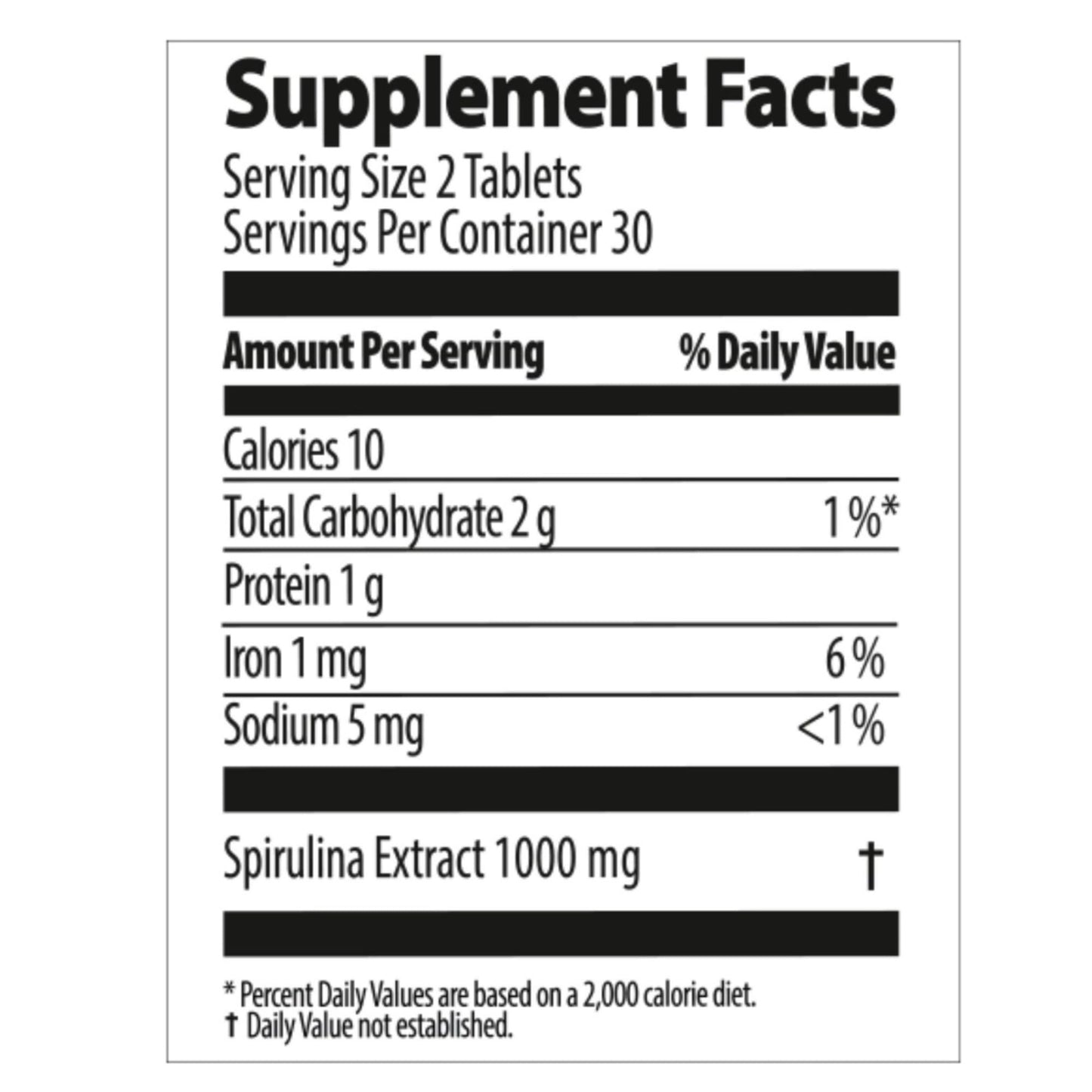 Generic Spirulina Tablets 60 Tablets