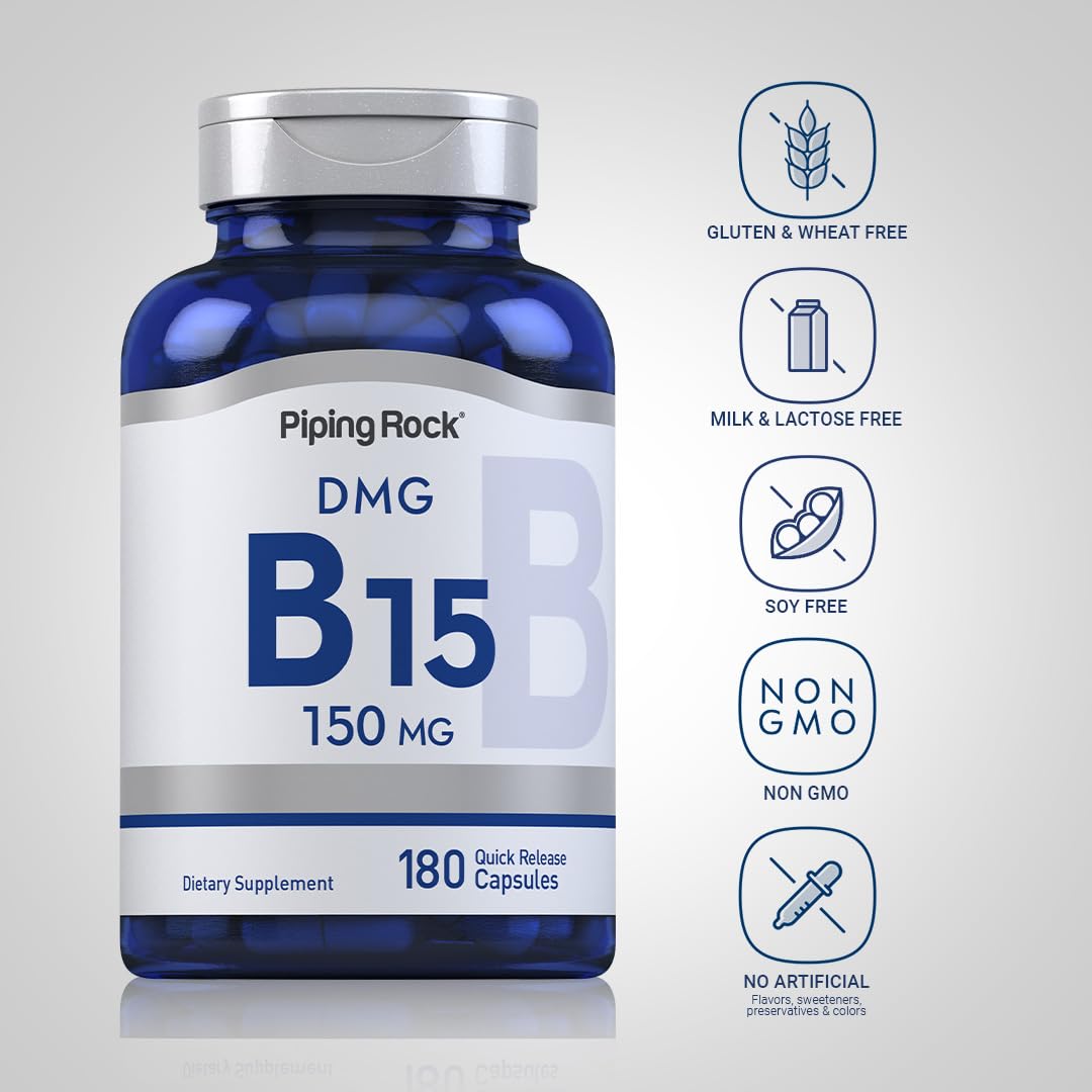 Piping Rock DMG Supplement B15 Capsule, 180 Capsules
