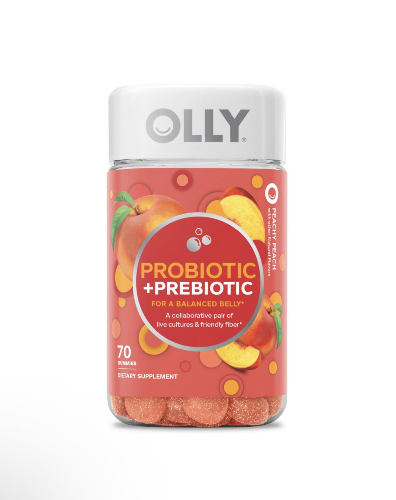 OLLY Probiotic + Prebiotic Gummy 70 Count