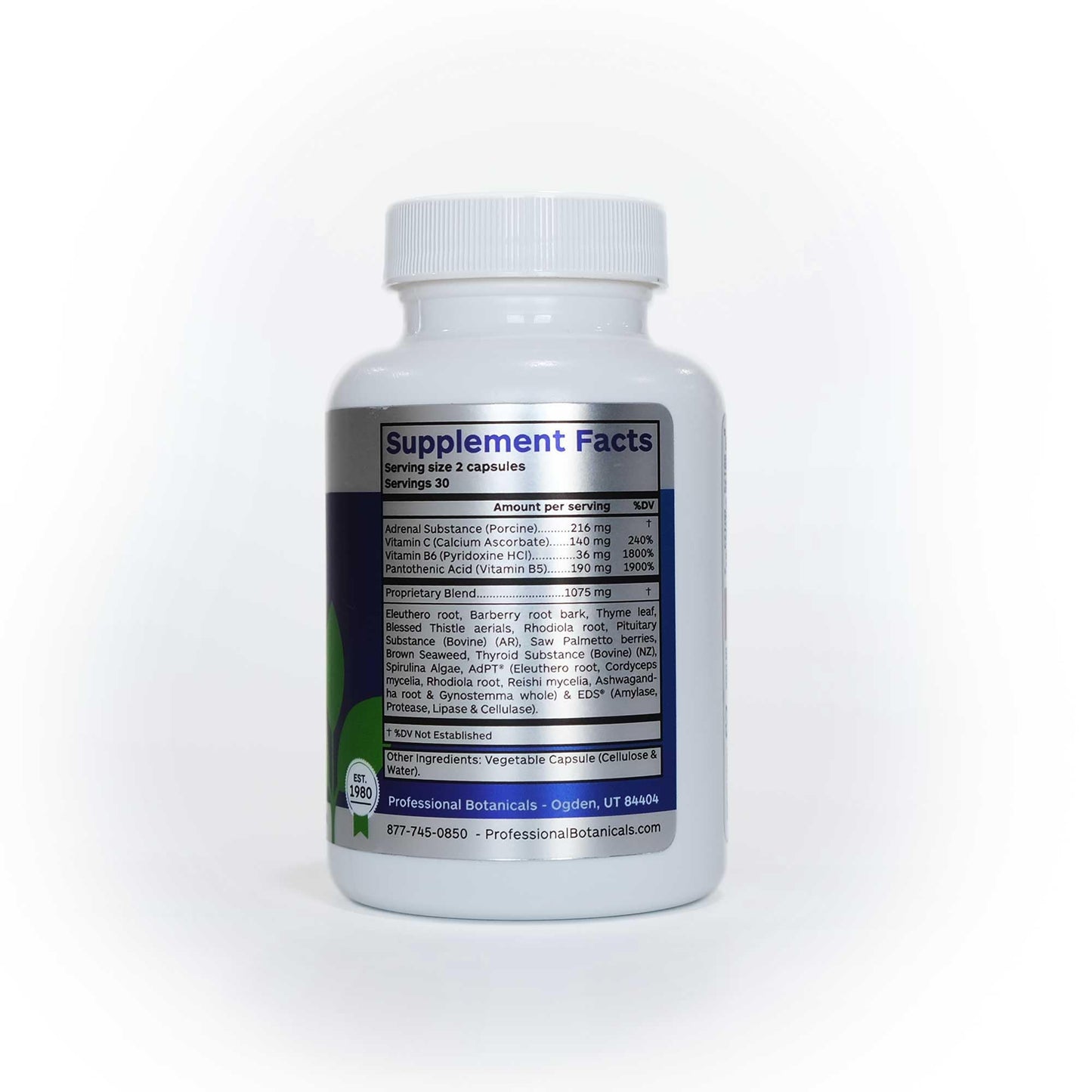 Professional Botanicals Adrenal Complex Supplement Capsule 1 Count