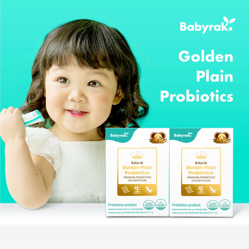 babyrak Golden Plain Probiotics Prebiotics & Probiotics Powder 30 Sticks