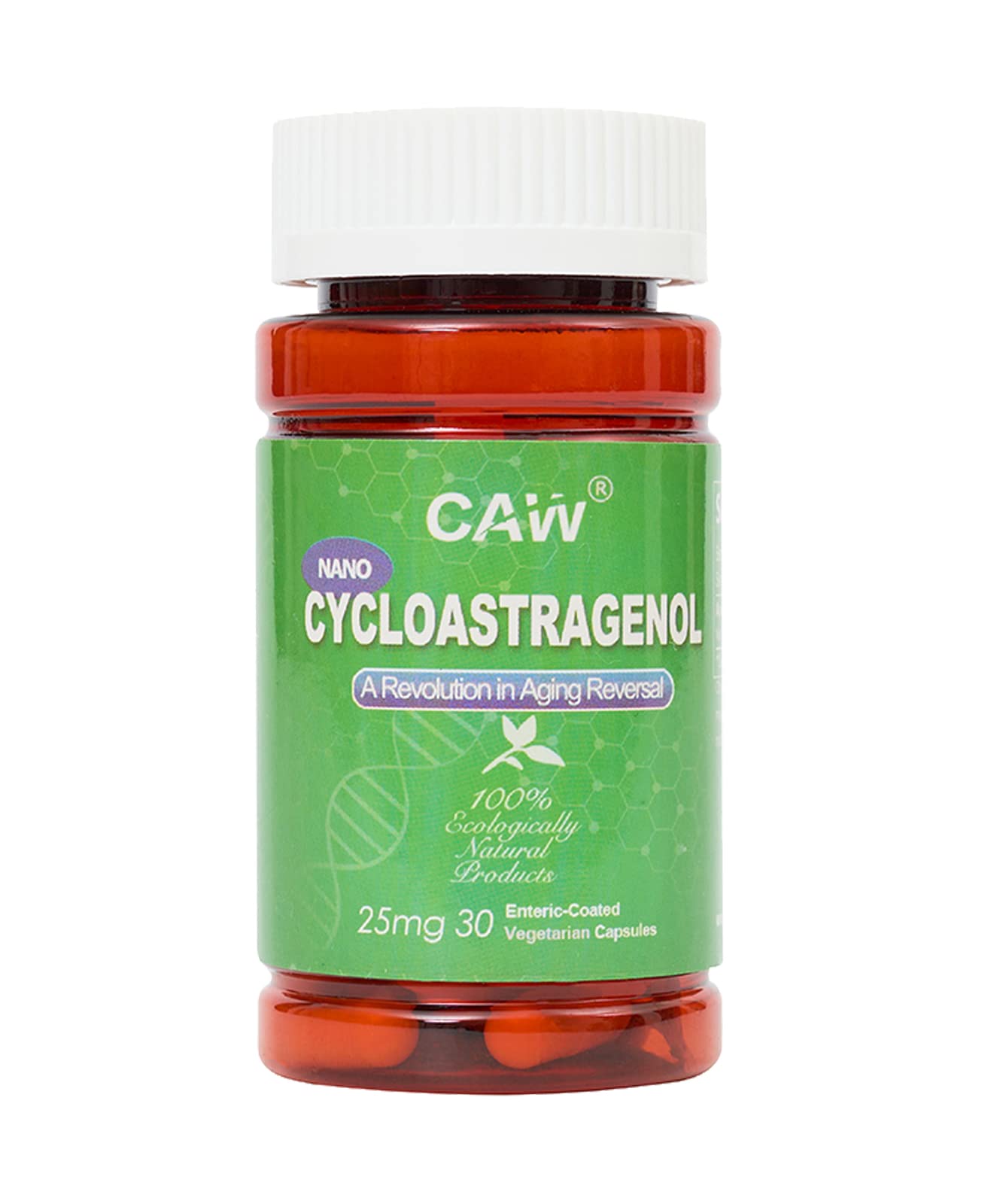 CAW Nano Cycloastragenol 25mg Capsules, 30 Count