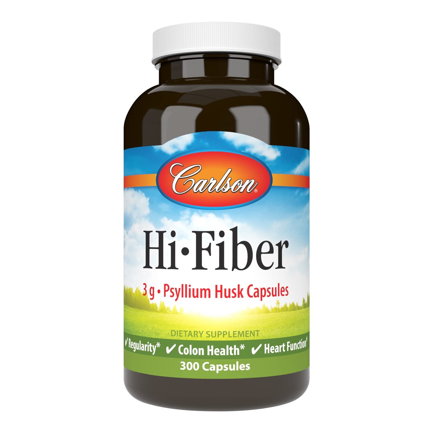 Carlson Hi-Fiber Psyllium Husk Capsules, 300 Capsules