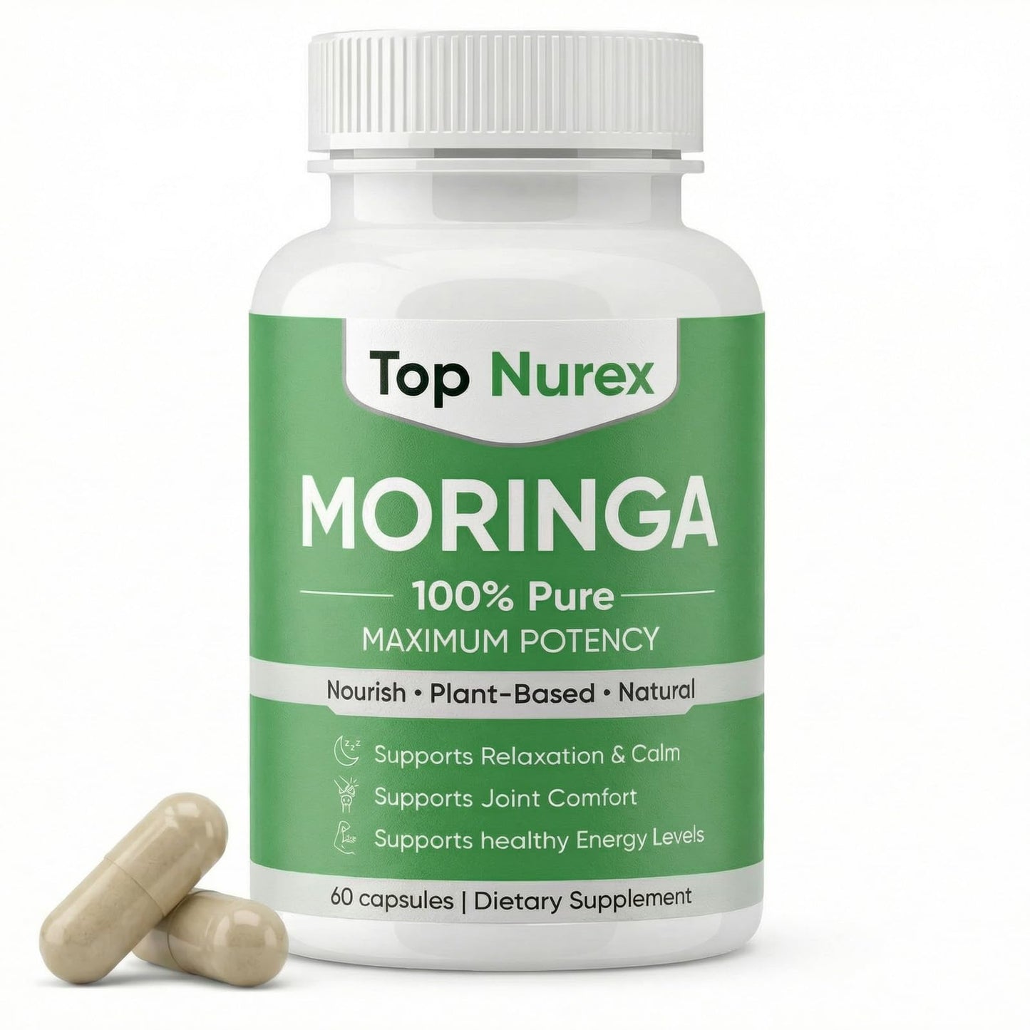 Maidlure Moringa Capsules, 60 Count