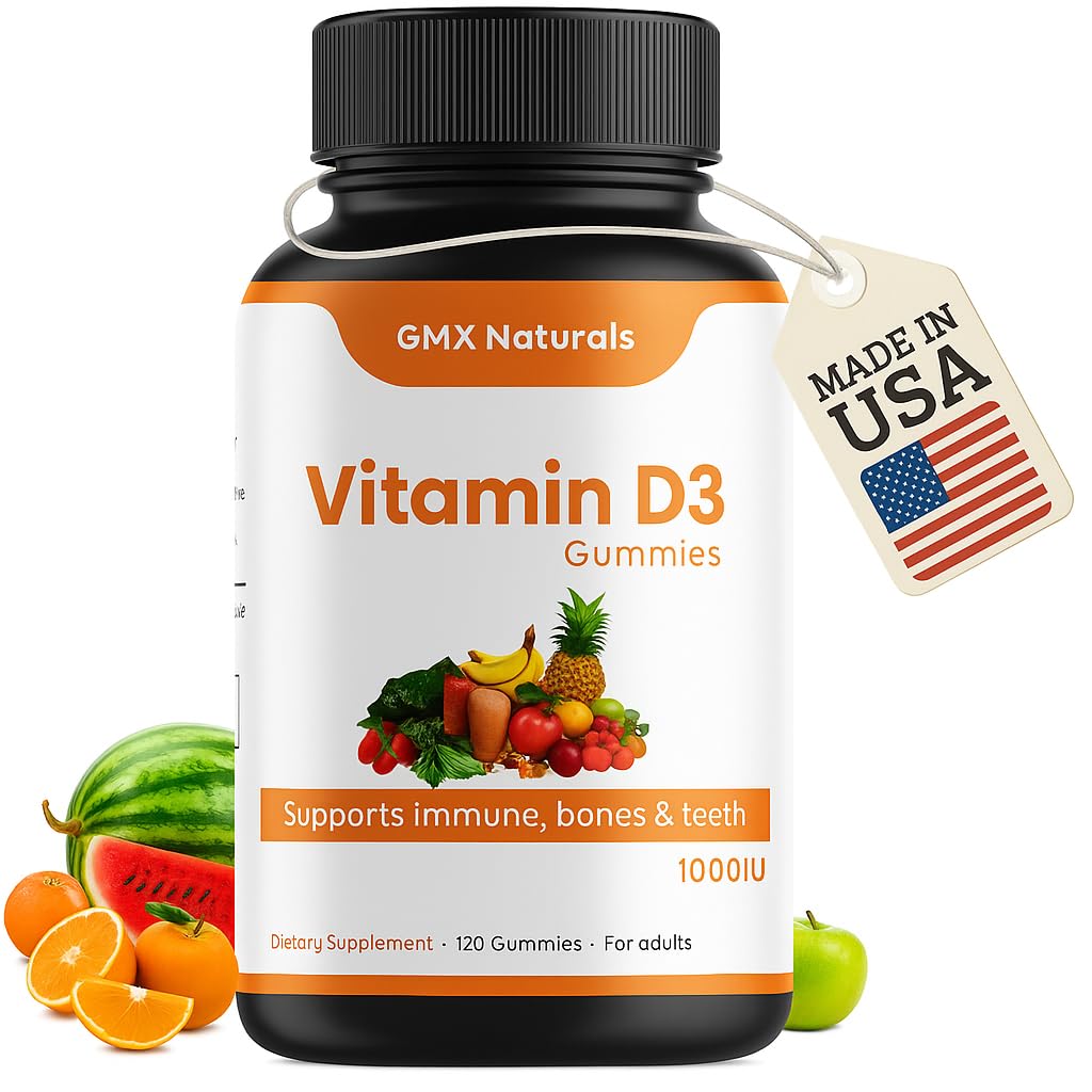 GMX NATURALS Vitamin D3 Gummies 1000 IU 90 Count